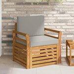 vidaXL Canapé d’extérieur Bois d'acacia massif et polyester Naturel