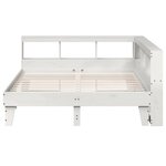 vidaXL Lit bibliothèque sans matelas blanc 160x200 cm bois pin massif