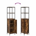 vidaXL Ensemble de mobilier de salle de bain 3 Pièces Chêne fumé