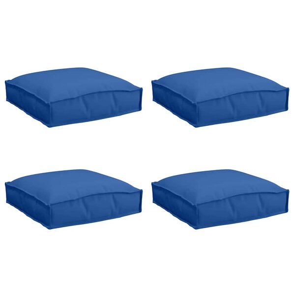 vidaXL Coussin 4 Pièces Bleu royal 40 x 40 x 8 cm Tissu Oxford