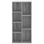 vidaXL Bibliothèque sonoma gris 50x25x105 cm bois d'ingénierie