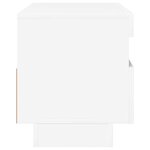vidaXL Meuble TV avec lumières LED blanc brillant 80x35x40 cm