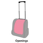 FLAMINGO Caisse pour animaux de compagnie Tirza Gris 38x26x46 cm