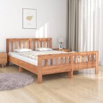 vidaXL Cadre de lit Bois de teck massif 140x200 cm