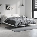 vidaXL Cadre de lit Blanc 140x190 cm bois d'ingénierie