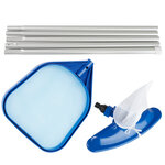 Tectake Piscine tubulaire ronde MERINA + bache, échelle et autres accessoires