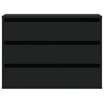 vidaXL Commode d'angle noir 80x41x58 cm bois d'ingénierie