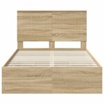 vidaXL Cadre de lit Chêne Sonoma 120 x 190 cm Bois Ingénierie