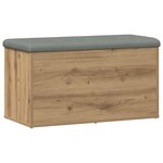 vidaXL Banc de rangement Chêne artisanal 82x42x45 cm Bois d'ingénierie