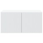 vidaXL Meuble TV mural Blanc 59 5 x 41 x 30 cm Bois d'ingénierie