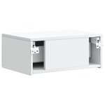 vidaXL Cabinet de chevet mural avec tiroir Blanc 49 x 34 5 x 20 cm