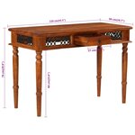 vidaXL Bureau avec tiroir 110x50x76 cm bois d'acacia solide