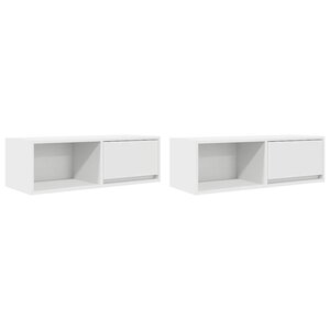 vidaXL Meubles TV 2 Pièces blanc 80x31x25 5 cm bois d'ingénierie