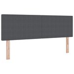 vidaXL Lit Box Spring avec Matelas & LED Gris Anthracite 160x200 cm en Velours Côtelé