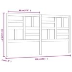vidaXL Tête de lit 206x4x104 cm Bois massif de pin