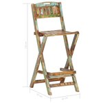 vidaXL Chaises de bar pliables lot de 2 Bois massif de récupération