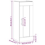 vidaXL Armoire murale gris béton 34 5x34x90 cm bois d'ingénierie