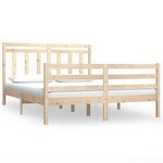 vidaXL Cadre de lit sans matelas 140x190 cm bois massif