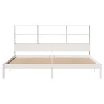 vidaXL Lit bibliothèque sans matelas blanc 180x200 cm bois pin massif