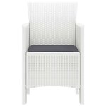 vidaXL Chaise de jardin 2 Pièces Blanc 53 x 49 x 85 cm PP