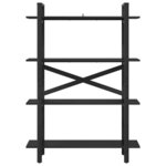 vidaXL Étagère Chêne noir 100 x 33 5 x 140 cm Bois d'ingénierie