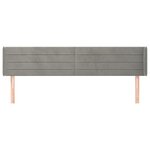 vidaXL Tête de lit avec oreilles Gris clair 163x16x78/88 cm Velours