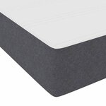 vidaXL Cadre de lit avec matelas Gris foncé 180 x 200 cm tissu