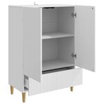vidaXL Buffet Blanc brillant 66 x 34 5 x 95 cm Bois d'ingénierie