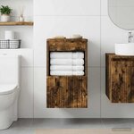vidaXL Armoire de salle de bain Chêne fumé 30 x 41 x 50 cm