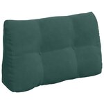 vidaXL Coussin de Dos Vert foncé 80 x 24 x 50 cm Velours