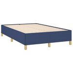vidaXL Sommier à lattes de lit avec matelas bleu 120x190 cm tissu