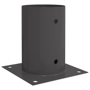 vidaXL Ancre ronde au sol 12 pièces Anthracite 15 x 15 x 15 cm métal