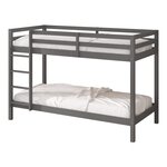 Lit superposé Jip gris + matelas