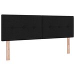 vidaXL Lit avec sommier avec matelas noir 140x200 cm tissu