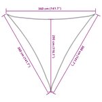 vidaXL Voile d'ombrage 160 g/m² triangulaire sable 3 6x3 6x3 6 m PEHD