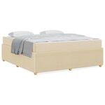 vidaXL Cadre de lit avec matelas avec matelas Crème 180 x 200 cm tissu