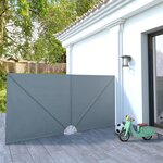 vidaXL Auvent latéral pliable de terrasse Gris 300 x 150 cm