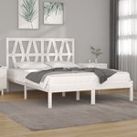 vidaXL Cadre de lit Blanc Bois de pin massif 120x200 cm