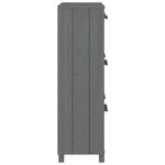 vidaXL Armoire à chaussures HAMAR Gris foncé 59 5x35x117 cm Pin massif