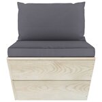 Vidaxl salon de jardin palette 6 pièces avec coussins épicéa imprégné