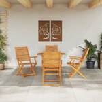 Ensemble de jardin 5 pièces en acacia massif