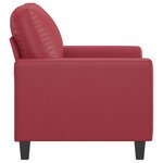 vidaXL Fauteuil Rouge bordeaux 60 cm Similicuir