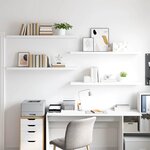 vidaXL Étagères murales flottantes 4 Pièces blanc 120x23 5x3 8 cm MDF