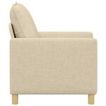vidaXL Canapé Crème 76 x 81 x 87 5 cm Tissu