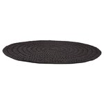 LABEL51 Tapis tricoté Coton Rond 150 cm Noir