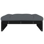 vidaXL Repose-pied de jardin 120x80 cm noir bois de pin massif