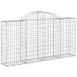 vidaXL Paniers à gabions arqués 18 Pièces 200x30x100/120 cm Fer galvanisé