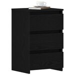 vidaXL Cabinet de chevet avec tiroir Chêne noir 40 x 35 x 62 5 cm