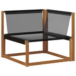 vidaXL Canapé d’extérieur milieu et coin avec coussin 2 Pièce Naturel