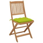 vidaXL Chaises pliables de jardin 6 Pièces avec coussins Bois d'acacia